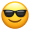 Ícone de um emotion com óculos