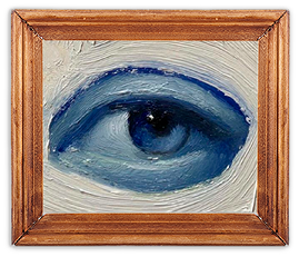 Quadro com uma pintura de um olho dentro