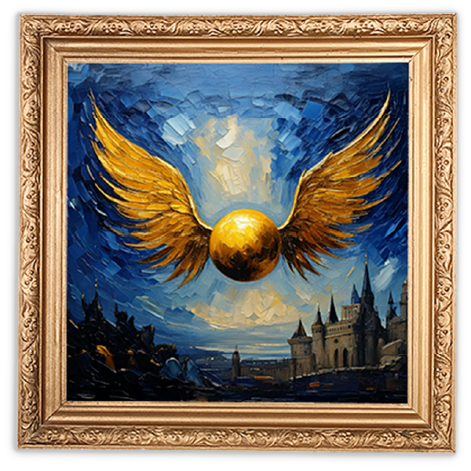 Quadro com uma pintura do pomo de ouro